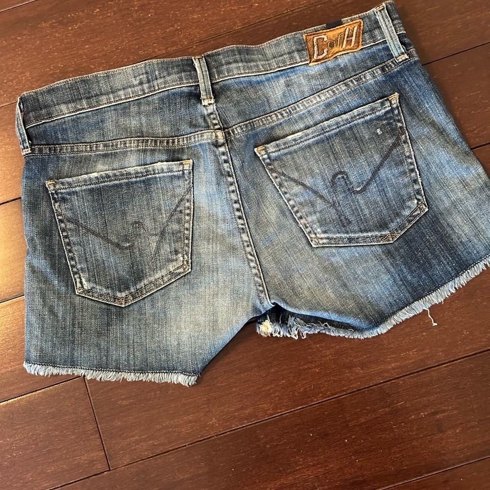 Citizens Of Humanity Blue Jean Shorts Distressed Cut-Offs